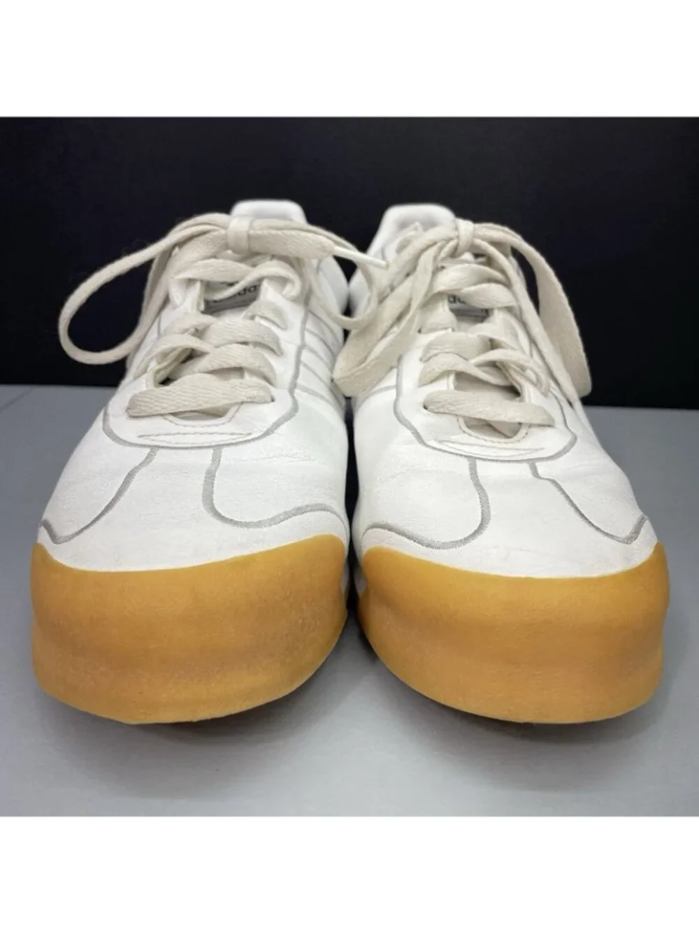 adidas Originals Samoa Sneakers Shoes Retro Classic Leather Gum White Mens 10